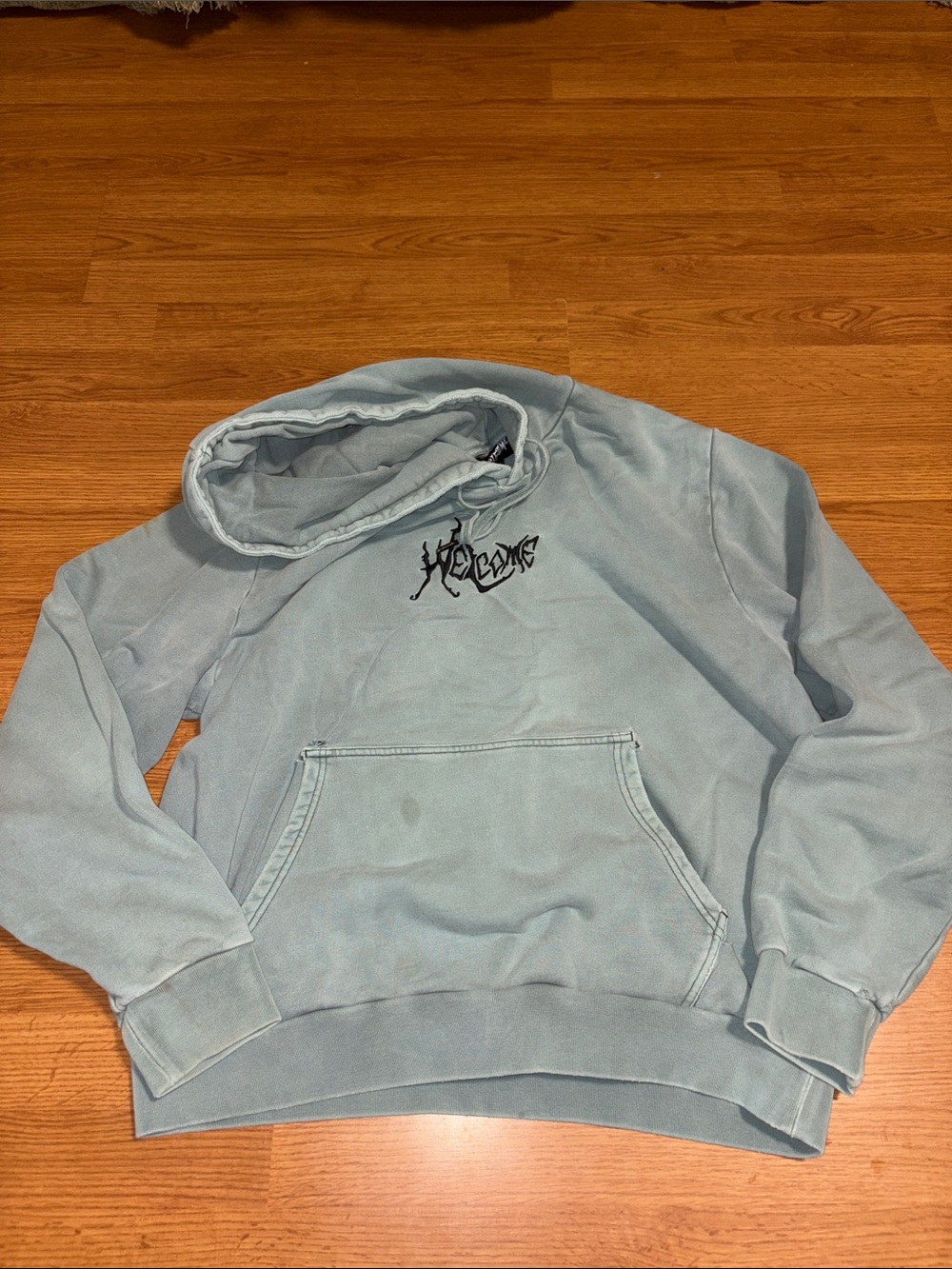 Unbranded Men's Light Sage Green Pullover Hoodie
